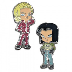 Shop Dragon Ball Super Android 17 and Android 18 Enamel Pin Set anime