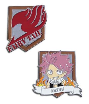 Shop Fairy Tail Logo And Natsu Pins anime