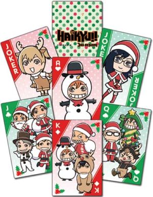 Shop Haikyu!! Christmas Chibi Group Playing Cards anime