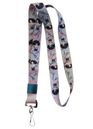 Shop Attack On Titan Levi & Eren in Cleaning Wear Lanyard anime