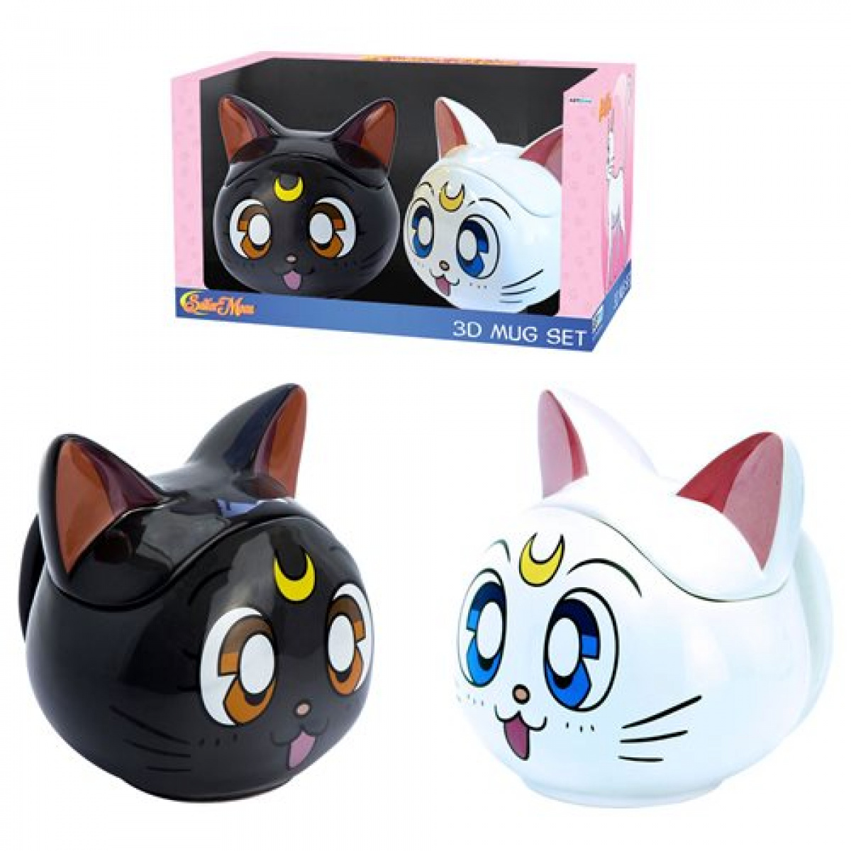 Shop Sailor Moon Luna and Artemis 3D Mugs Gift Set anime 4